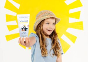 Speziell für sensible Kinderhaut: Sonnencreme ohne Weißeln