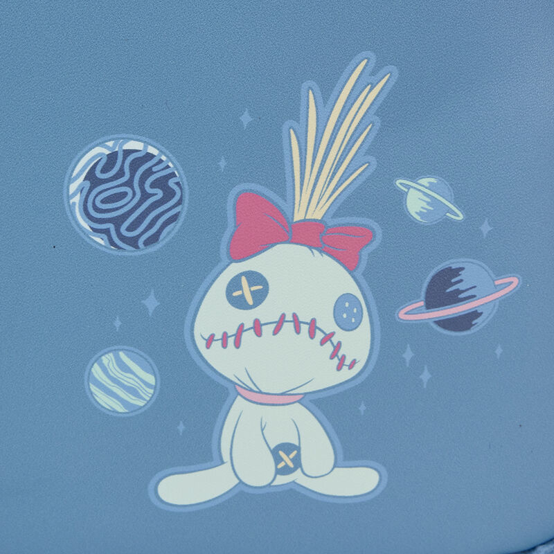 Rucksack Ansicht hinten. Scrump zwischen Planeten