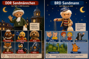 DDR-Sandmännchen und West-Sandmann: Die Unterschiede einfach erklärt