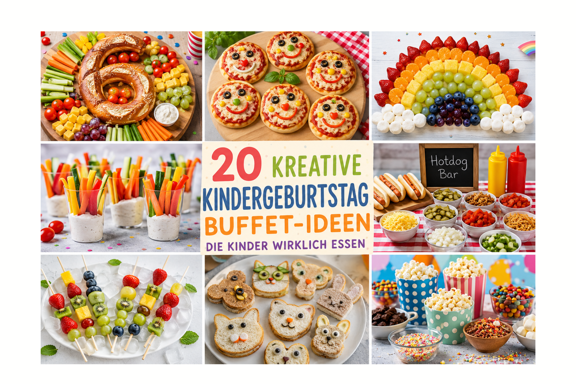 20 kreative Buffet-Ideen für den Kindergeburtstag