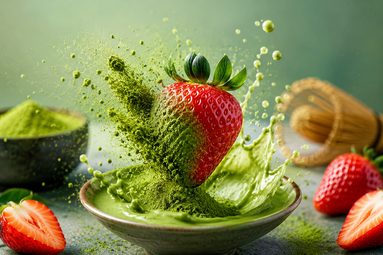 Strawberry Matcha: Der Food-Trend jetzt als Müsli