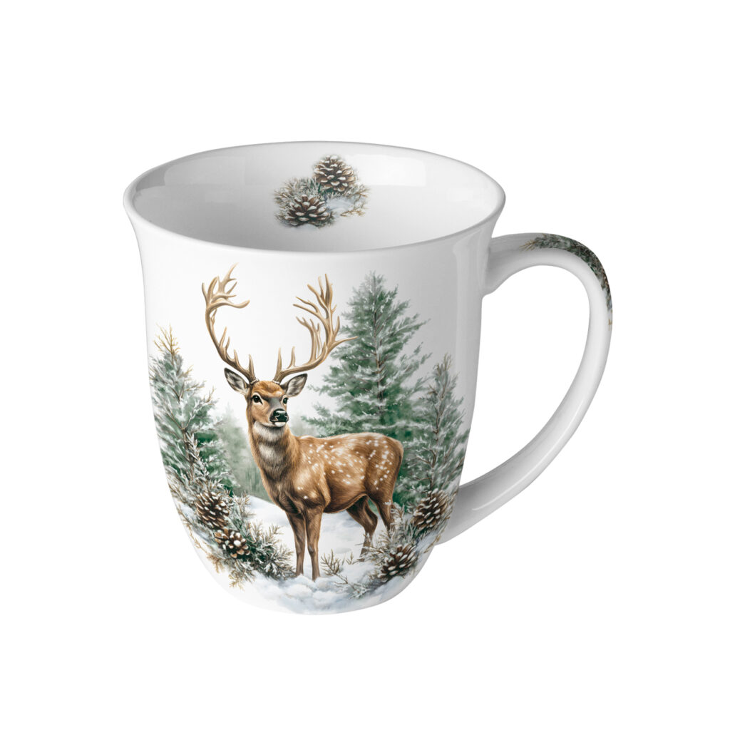 Tasse aus der Kollektion Winter Stag mit winterlichem Hirschdesign